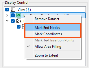 Mark End Nodes and Mark Coordinates